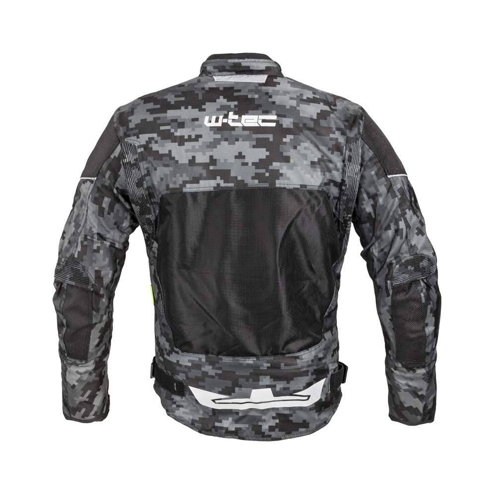 Menâs Summer Motorcycle Jacket W-TEC Jared - Black-Grey Digi-Camo - inSPORTline